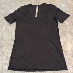 Women's V-Neck Gray Top
